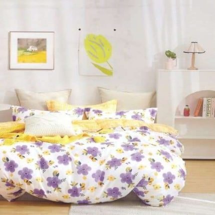 Ágynemű Sárga Fehér Lila Virág