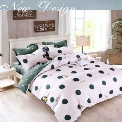 Ágyneműhuzat Zöld Fehér Pöttyös