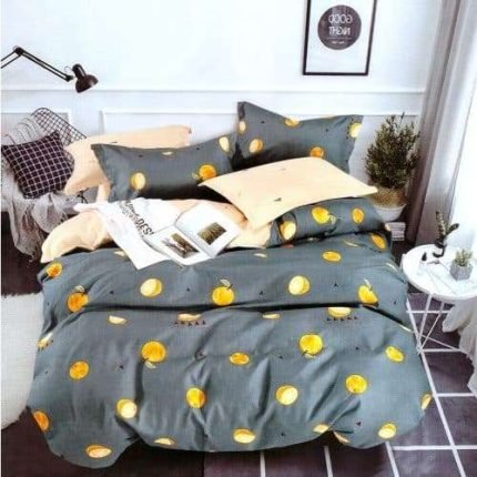 Ágyneműhuzat Zöld Narancs Mintával