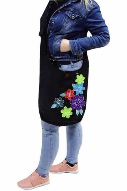 Válltáska Virág Díszítéssel