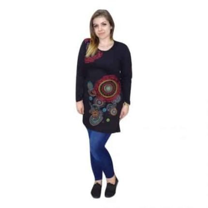 Tunika Fekete Piros Mandalás