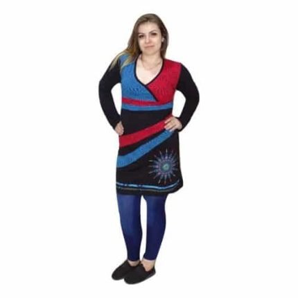 Tunika Piros Kék Mandalás