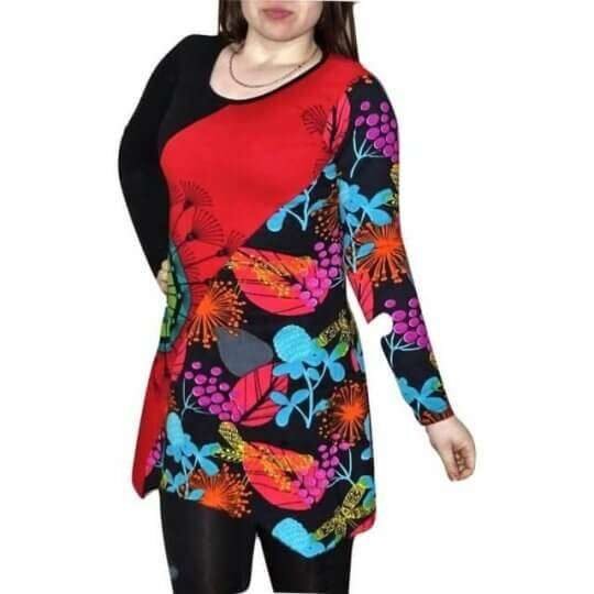 Tunika Piros Fekete Levelek