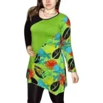 Tunika Fekete Zöld Levelek