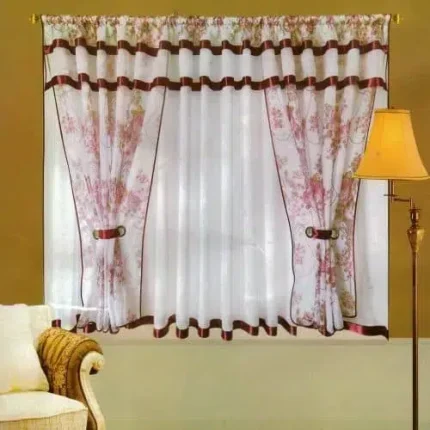 Függöny Organza Virág Minta