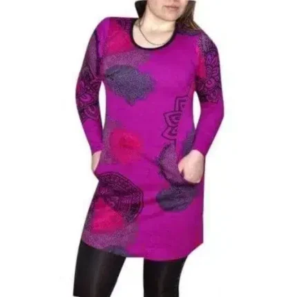 Tunika Lila Mandala Zsebes