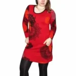 Tunika Piros Mandala Zsebes