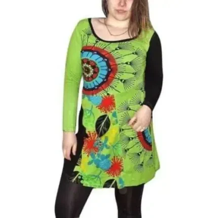 Tunika Zöld Fekete Mandala