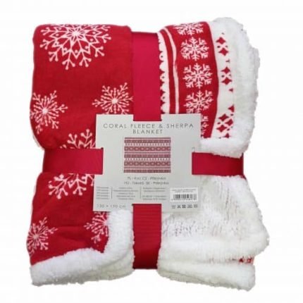 Takaró Piros Fehér Karácsonyos