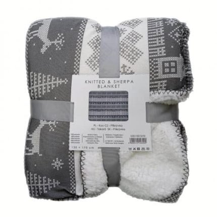 Takaró Fehér Szürke Karácsonyi