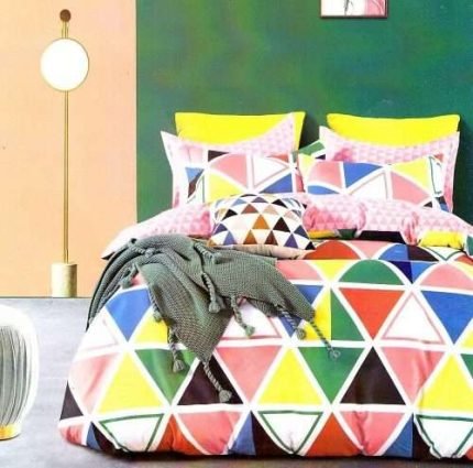 ágynemű élénk színes háromszög