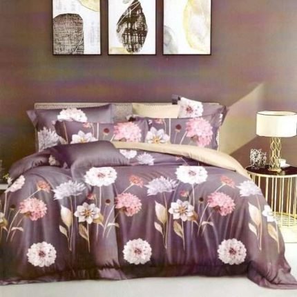 Ágynemű Szürke Színes Virágokkal