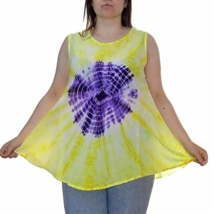 Nyári Tunika Sárga Lila Szín