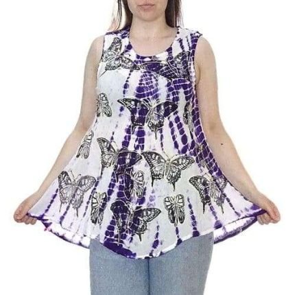 Nyári Tunika Lila Pillangós