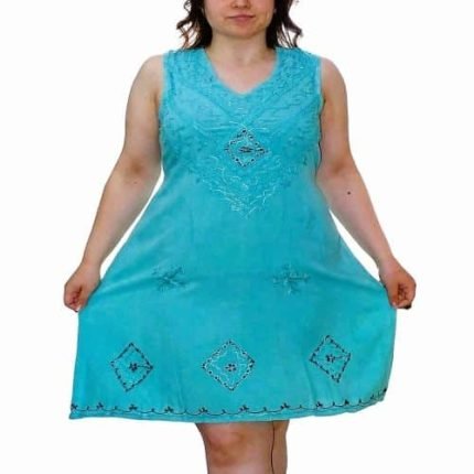 Türkiz Nyári Rövid Ruha