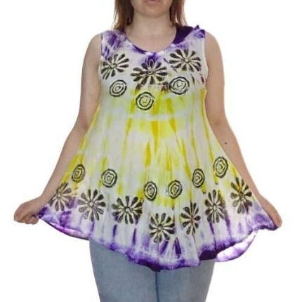 Virágos Tunika Sárga Lila