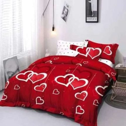Piros Színű Szivecskés Ágynemű