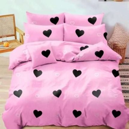 Szív Mintás Ágynemű Rózsa Szín