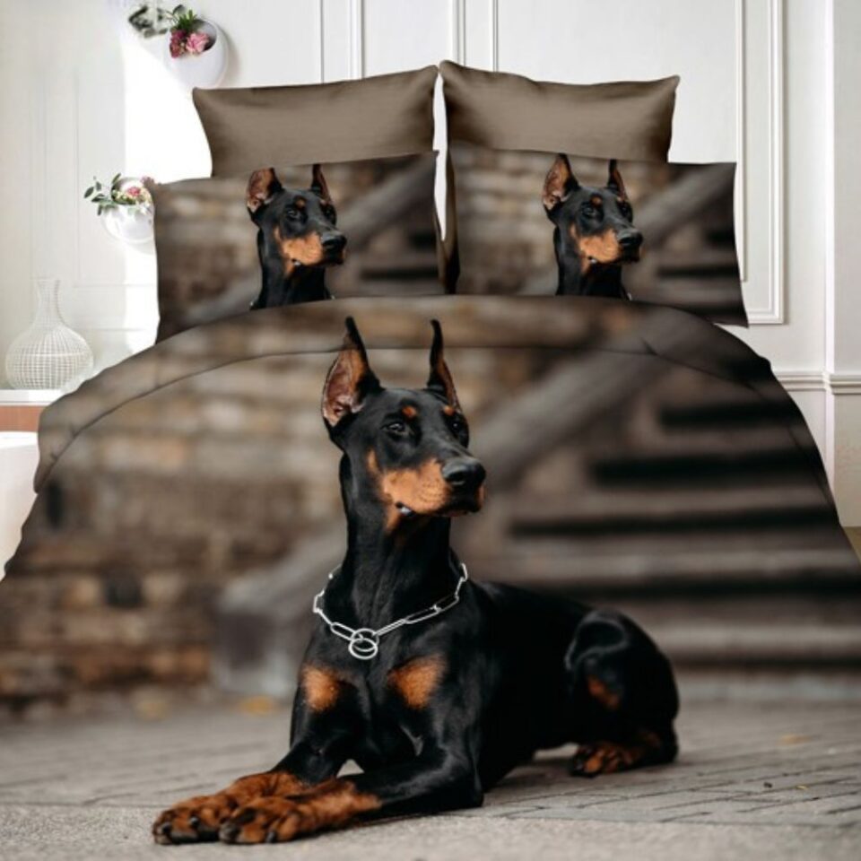 pamut ágynemű dobermann pinscher kutya