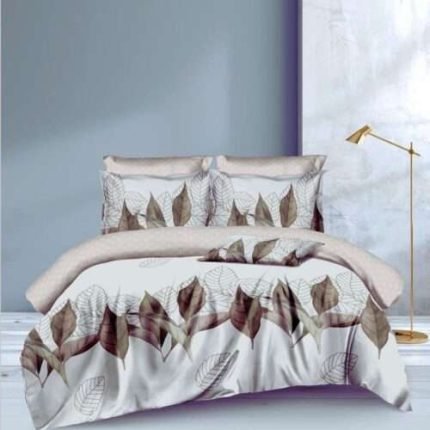 Zöld Leveles Bézs pamut Ágynemű