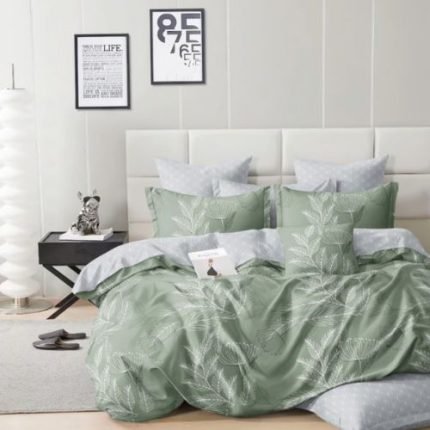 Zöld Szürke Virágos Ágynemű