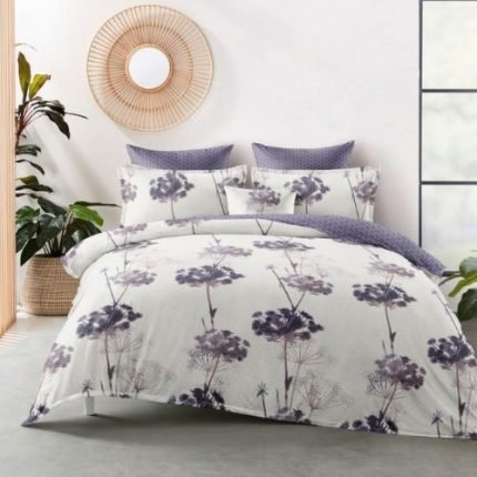 Lila Virágos Flanel Ágynemű