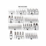 Torx és Bitfej készlet 60-részes Külső Belső