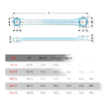 Csillag Csillag Kulcs Készlet 5db-os 8-19mm Extra Hosszú - Image 3