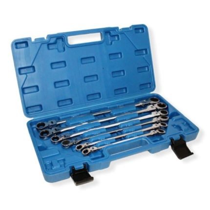 Racsnis Csillag-Csillag Kulcs Készlet 6db-os 8-19mm Extra Hosszú Műanyag Kofferes