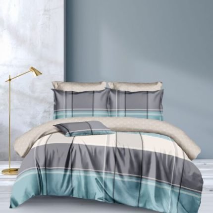 Kék Bézs Kockás Ágyneműhuzat