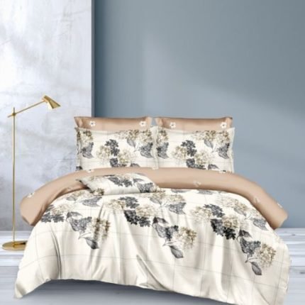 Bézs Krém Virágos Ágyneműhuzat