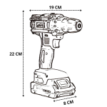 Akkus csavarozó 21V + 2x Akku