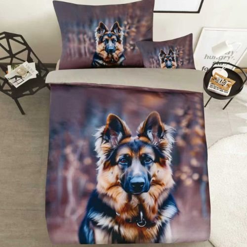 Barna németjuhász 3D ágyneműhuzat