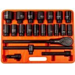 PNEUMATIKUS SZERSZÁMKÉSZLET ÉS 21 RÉSZES 3/4-ES KÉSZLET - Image 3